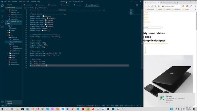 Project Styling – SCSS Setup | Part 6.1 | Create a responsive website from scratch смотреть онлайн