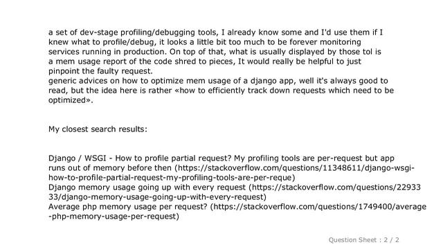 Django : How to log memory usage of an Django app per request смотреть онлайн
