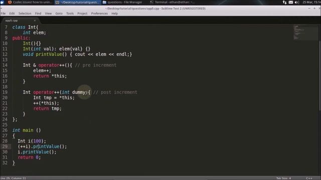 How To Overload pre and post Increment operator In C++? смотреть онлайн