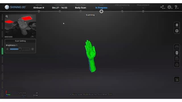 Hand Scan by Handheld Color 3D Scanner EinScan H - 3D Scanner/3D Digitizing Solution смотреть онлайн