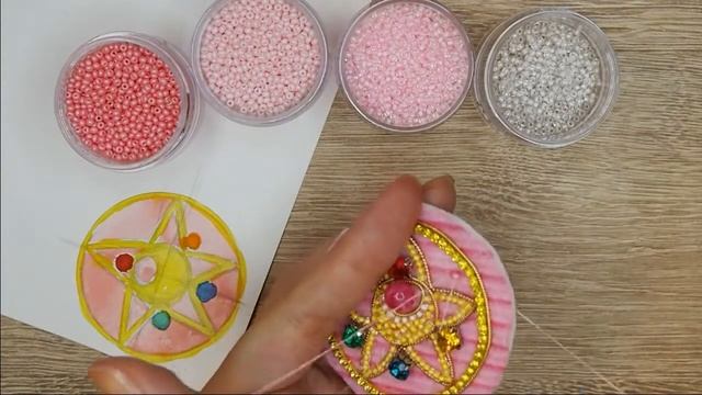 Брошь-лунная призма / Sailor moon prism brooch tutorial diy смотреть онлайн