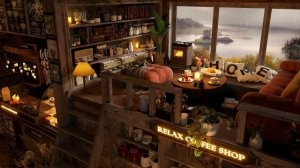 Осенний день в уютной атмосфере кофейни ?Фортепианная джазовая музыка для расслабления,