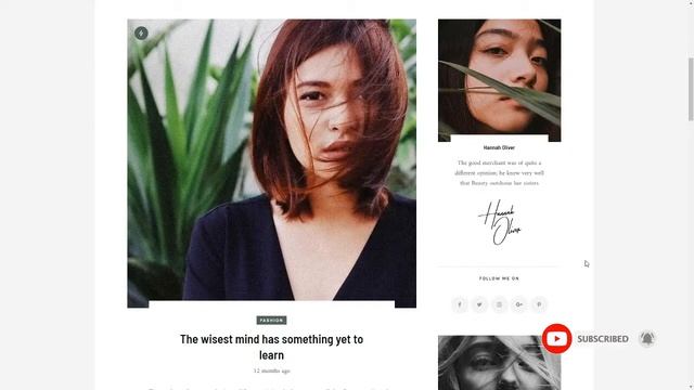 Hannah - A Modern WordPress Blog Theme смотреть онлайн