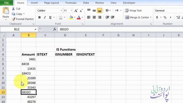 Microsoft Excel 2010 Information Functions in Urdu Lecture No 18 смотреть онлайн
