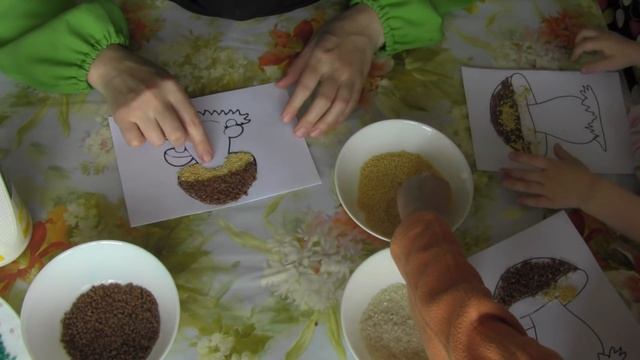 Аппликация гриба из круп (поделки с детьми) смотреть онлайн