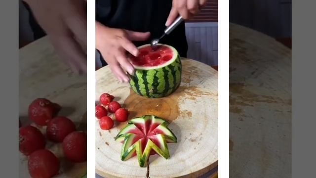 Корзинка из арбуза на стол - за 5 минут смотреть онлайн
