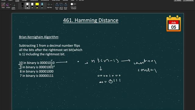 hamming distance | hamming distance leetcode | leetcode 461 | Without XOR | XOR 1 Liner | смотреть онлайн