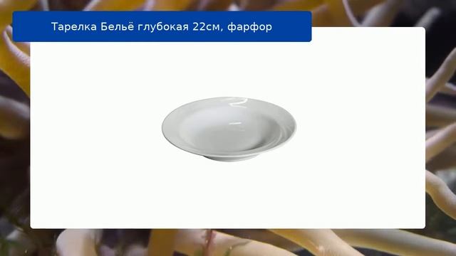 Тарелка Бельё глубокая 22см, фарфор обзор смотреть онлайн