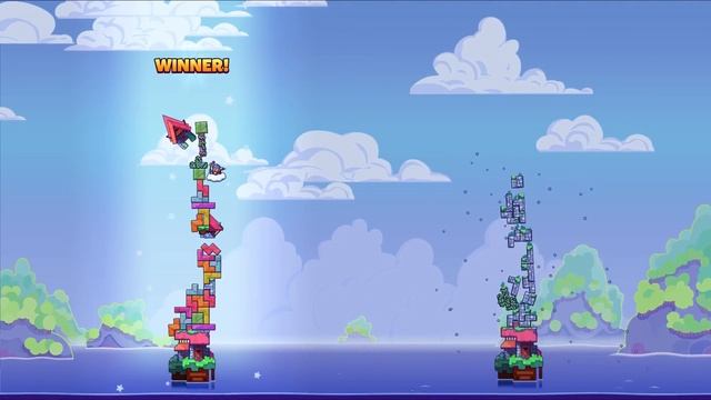 Tricky Towers - Budget Builder | 2 Player Versus Race Gameplay смотреть онлайн