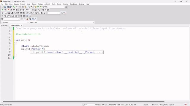 Lec-3 How to calculate volume of cuboid using c language. #begginers #myclasse смотреть онлайн