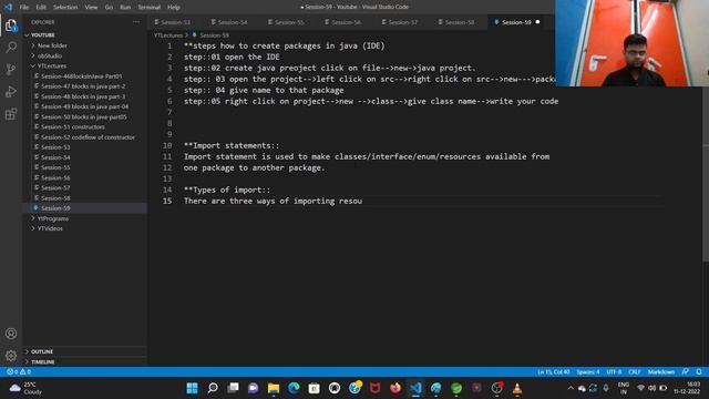 Import Statements in Java part-1 Session-59 ||Java ||Heapcode ||java full training||Ankit Tripathi смотреть онлайн