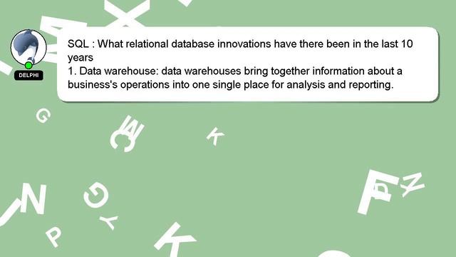SQL : What relational database innovations have there been in the last 10 years смотреть онлайн