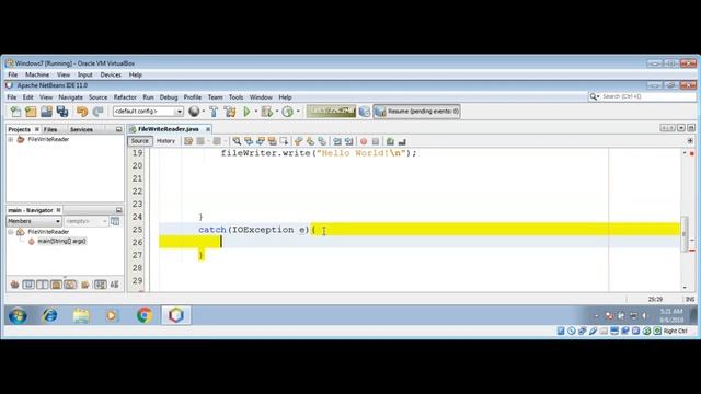 FileWriter and FileReader to write and read characters from a file смотреть онлайн