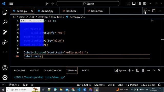 Python | Change background and text color in python / Lecture 53 смотреть онлайн