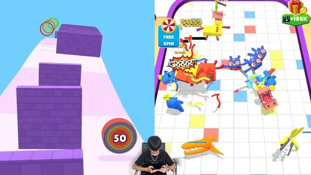 Runner Coaster | Cube Run Games - Gameplay Walkthrough Max Levels (Part 1) смотреть онлайн