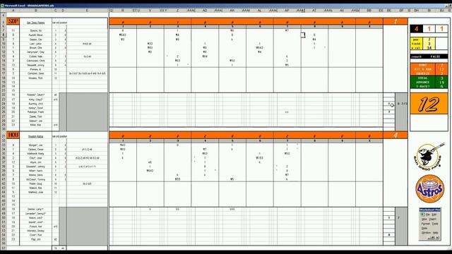 Strat-O-Matic Baseball EXCEL 1969-72 Game 502 Padres at Astros смотреть онлайн