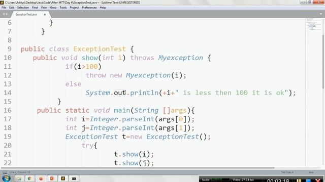 Custom Exception смотреть онлайн