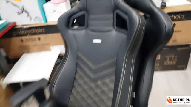 Noblechairs EPIC PU Leather / black/gold \ - проверка перед региональной отгрузкой в Иркутск смотреть онлайн