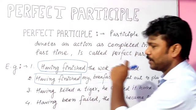 PERFECT PARTICIPLE By S. N. Pandit. Satya English Classes. смотреть онлайн