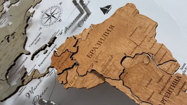 Карта мира из дерева с подсветкой Scandidec (Скандидек), цвет Лиссабон смотреть онлайн