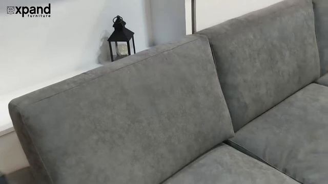 Compatto Floating Wall Bed With Shelf Over Sectional Sofa смотреть онлайн