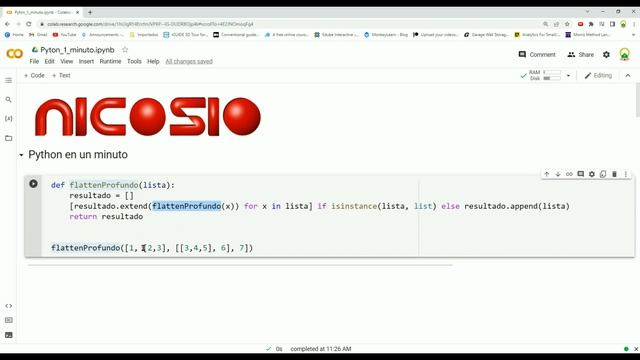 Flatten profundo - 16 - Python en 1 minuto смотреть онлайн