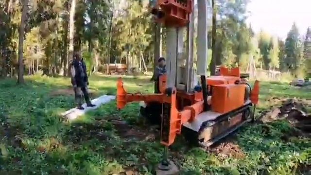 СК "Апельсин" установка фундамента на ЖБИ сваях. смотреть онлайн