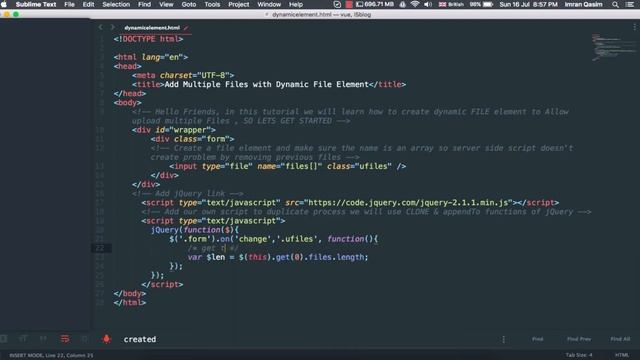 Web Development Tutorial: Learn how to Upload Multiple Files using jQuery and html5 2017 смотреть онлайн