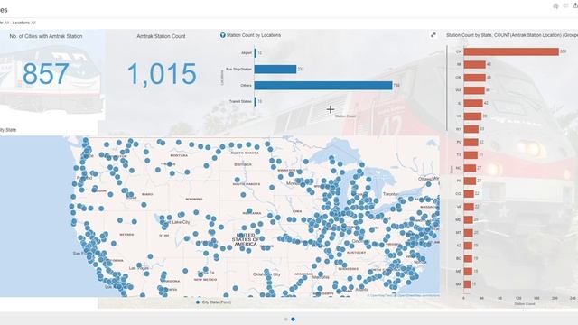 Draw/Paint Amtrak Stations with Oracle Analytics смотреть онлайн