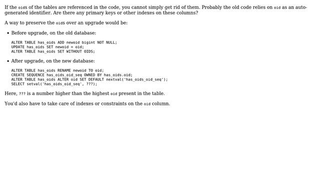 Databases: Eliminating OIDs while upgrading PostgreSQL from 9.4 to 12 (2 Solutions!!) смотреть онлайн