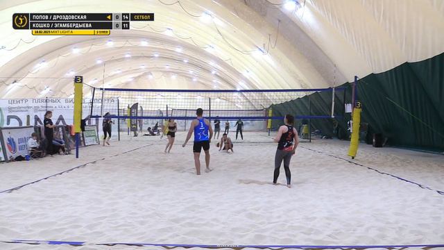 Четвертьфинал: Попов / Дроздовская VS Кошко / Эгамбердыева | MIXT LIGHT A - 18.02.2023 смотреть онлайн