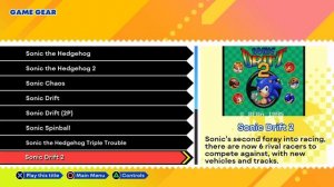 Sonic Origins Plus Game Gear games