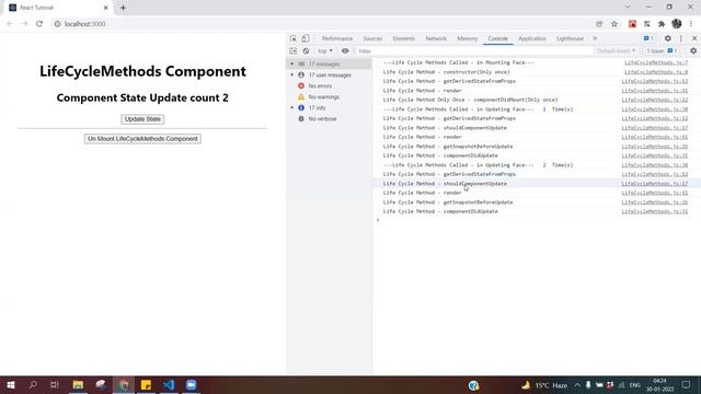 #1- React Life Cycle Methods In Class Component смотреть онлайн