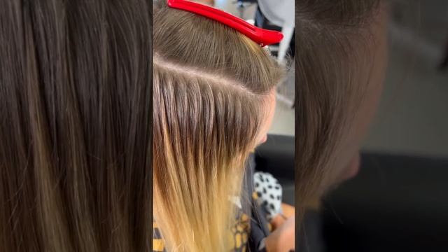 Наращивание волос с растяжкой