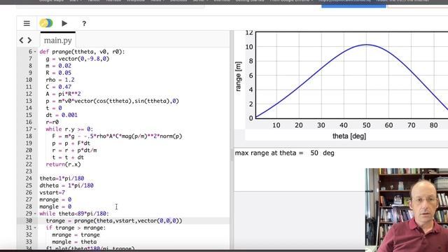 Python Physics Lesson 7: Maximum Projectile Range WITH Air Resistance смотреть онлайн