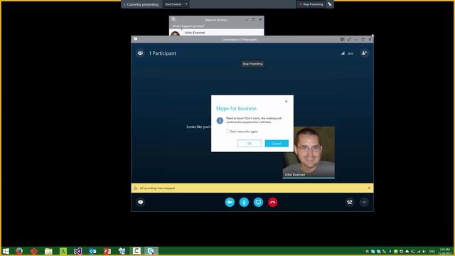 Using Skype For Business To Record Your Screen