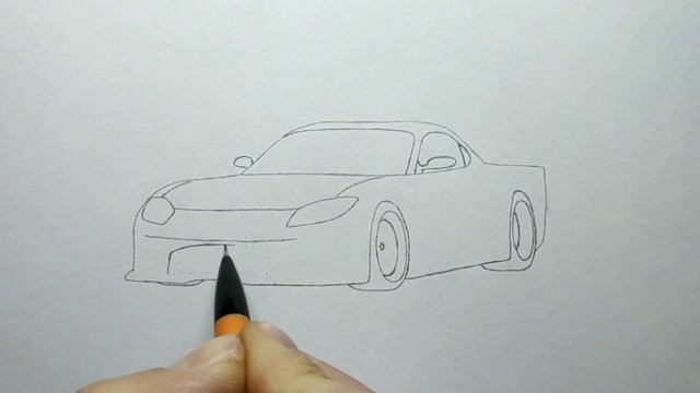 How to draw a MAZDA RX-7 VEILSIDE FORTUNE 1997 / drawing Han's car from Fast and Furious 3 смотреть онлайн