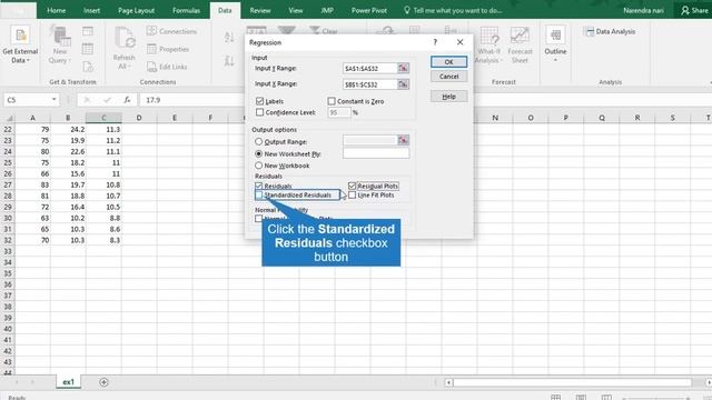 REGRESSION ANALYSIS IN MS-EXCEL 2016 смотреть онлайн