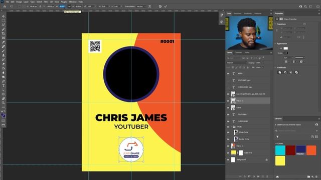 ID Card Design in Photoshop - How to Use Adobe Photoshop (Part 18) смотреть онлайн