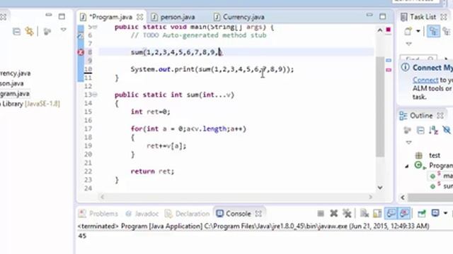 Java - Varargs פרמטרים смотреть онлайн