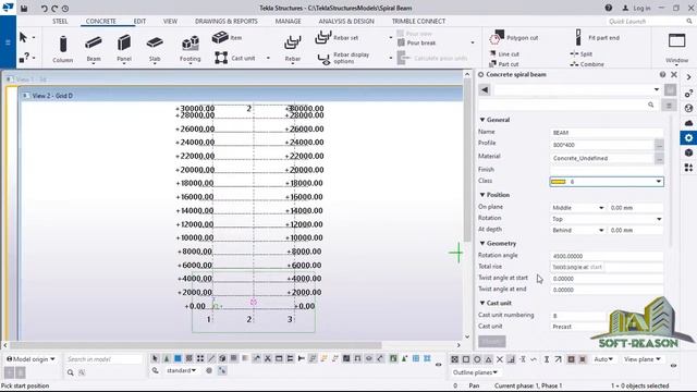 How to Model Spiral Beam in Tekla Structure смотреть онлайн