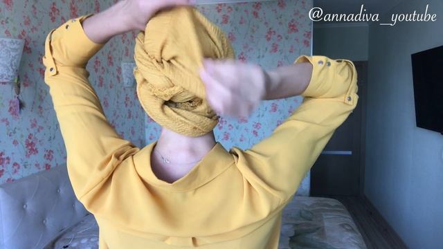 Повязание палантина с пышной дулькой. Sophisticated head wrap tutorial ( for short haircut) смотреть онлайн