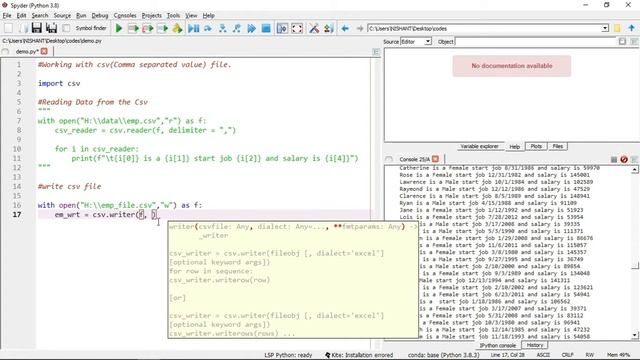 Lecture - 40 - Working with CSV Files in python | File handling | Python Intermediate | Python смотреть онлайн