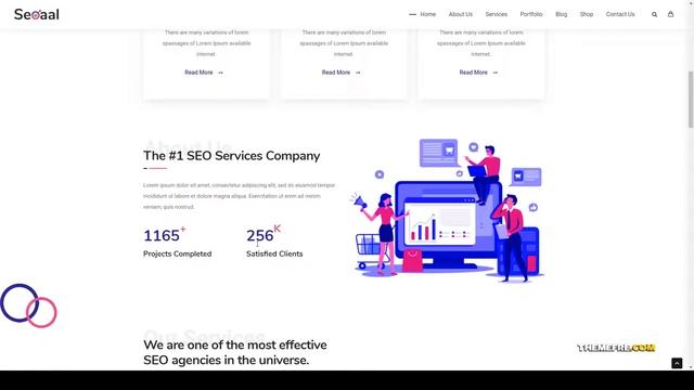 Seoaal - SEO and Digital Marketing WordPress Theme portfolio marketing Easy Create Website смотреть онлайн