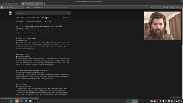 A Vim Cheat Sheet is built into DuckDuckGo смотреть онлайн
