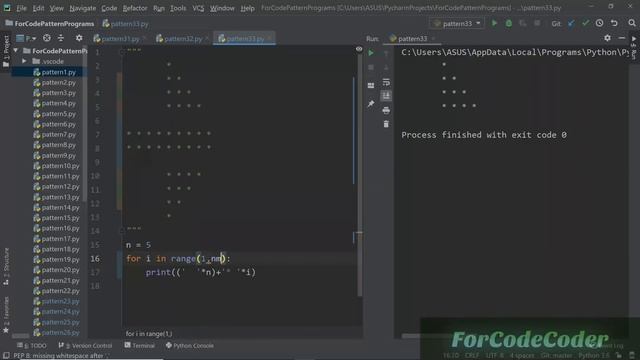 Python Pattern Printing Programs | Pattern Programming With Python #33 смотреть онлайн