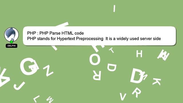 PHP : PHP Parse HTML code смотреть онлайн