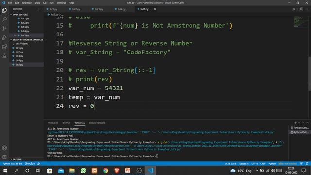 Armstrong Program in Python | Reverse Number or String in Python | Palindrome Program in Python смотреть онлайн