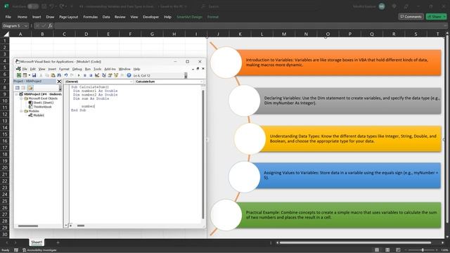 #4 Understanding Variables and Data Types in Excel VBA смотреть онлайн