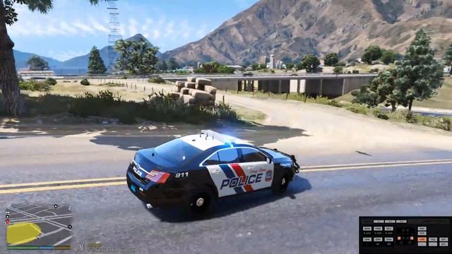 GTA 5 LSPDFR Police Mod 357 | Sandy Shores Police Dept 2016 Ford Police Interceptor | Car Vs Gunman